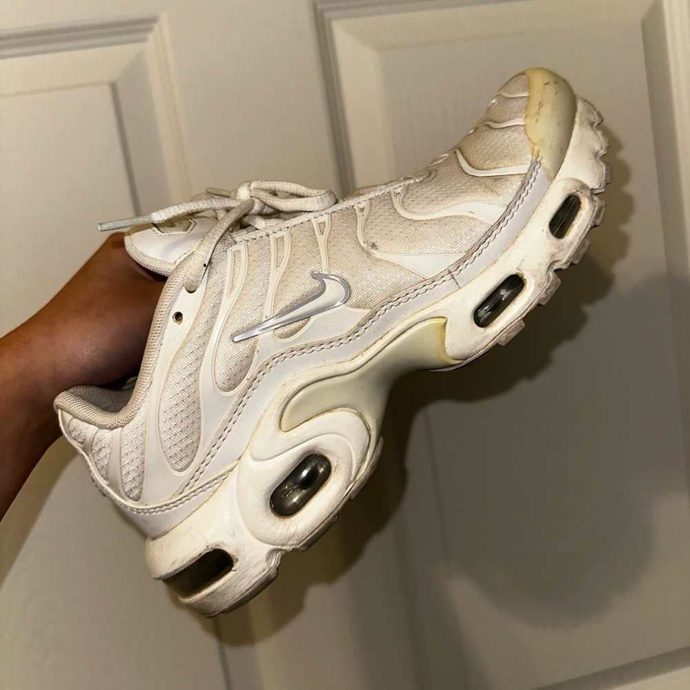Nike Air Max Plus White - Size 6Y or 8W